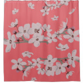 Rideaux De Douche Fleurs flottantes de fleurs de cerisiers (Devant)