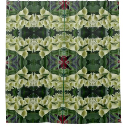 Rideaux De Douche Fleurs Foxglove crémeuses Abstraites (Devant)