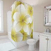 Rideaux De Douche Fleurs frangipani/Plumeria (En situation)