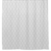 Rideaux De Douche Fleurs grises et blanches modernes sur gris clair (Devant)