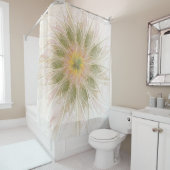 Rideaux De Douche Fleurs imaginaires fractales douces et tendres (En situation)