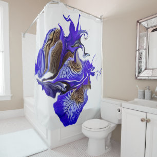 Rideaux De Douche Fleurs Iris Violets