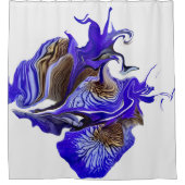 Rideaux De Douche Fleurs Iris Violets (Devant)