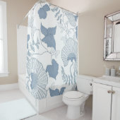 Rideaux De Douche Fleurs japonaises blanches Delicate Arrière - plan (En situation)