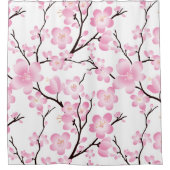 Rideaux De Douche fleurs japonaises élégantes de fleurs de cerisier (Devant)
