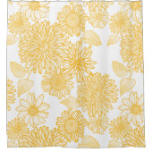 Rideaux De Douche Fleurs jaunes (Devant)