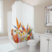 Rideaux De Douche Fleurs Joie-Tropicales de floraison (En situation)