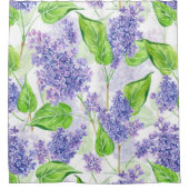 Rideaux De Douche Fleurs lilas aquarelles (Devant)