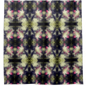 Rideaux De Douche Fleurs Lys Motif partiel noir et blanc (Devant)