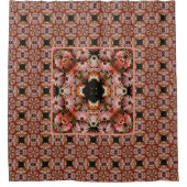 Rideaux De Douche Fleurs marguerites africaines roses Abstraites (Devant)