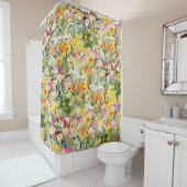 Rideaux De Douche Fleurs Minuscules Champ : Aquarelle Lumineuse. (En situation)