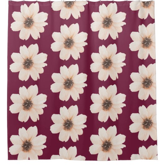 Rideaux De Douche Fleurs modernes (Devant)