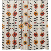 Rideaux De Douche Fleurs neutres Boho (Devant)