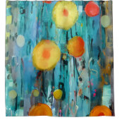Rideaux De Douche Fleurs orange Abstraites (Devant)