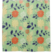Rideaux De Douche Fleurs Oranges Et Beiges (Devant)