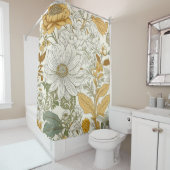 Rideaux De Douche Fleurs pâles (En situation)