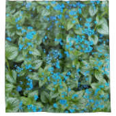 Rideaux De Douche Fleurs Petit Bleu Brunnera Floral (Devant)