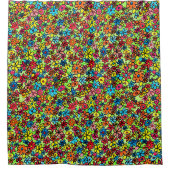 Rideaux De Douche Fleurs rétro (Devant)