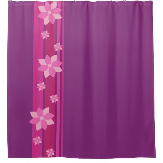 Rideaux De Douche Fleurs roses (Devant)