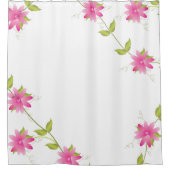 Rideaux De Douche Fleurs roses (Devant)