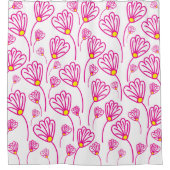 Rideaux De Douche Fleurs roses Florales (Devant)