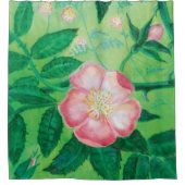 Rideaux De Douche Fleurs roses sauvages (Devant)