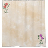 Rideaux De Douche Fleurs Rouge Et Rose (Devant)