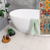 Rideaux De Douche Fleurs rustiques colorées