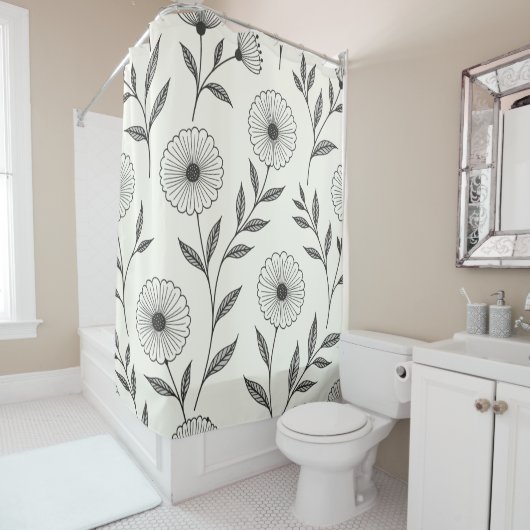 Rideaux De Douche Fleurs sauvages (En situation)