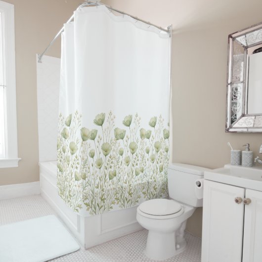 Rideaux De Douche Fleurs sauvages (En situation)