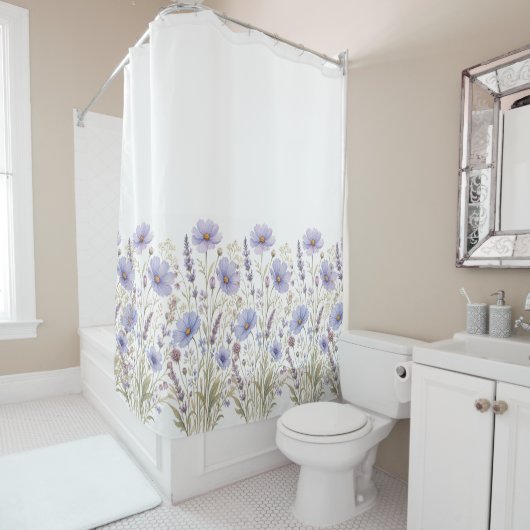 Rideaux De Douche Fleurs sauvages (En situation)