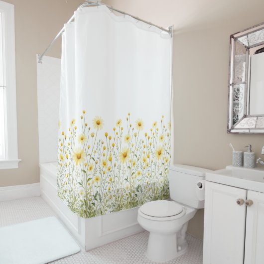 Rideaux De Douche Fleurs sauvages (En situation)