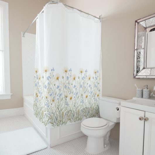 Rideaux De Douche Fleurs sauvages (En situation)