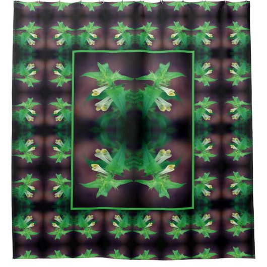 Rideaux De Douche Fleurs sauvages blancs minuscules Abstraits (Devant)