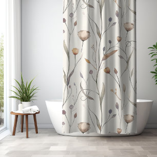 Rideaux De Douche Fleurs sauvages délicats