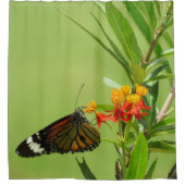 Rideaux De Douche Fleurs sauvages et papillon (Devant)