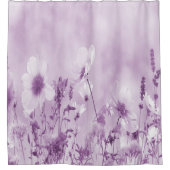Rideaux De Douche Fleurs sauvages magenta ombragées (Devant)