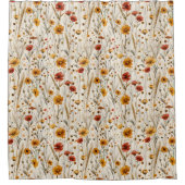 Rideaux De Douche Fleurs sauvages rustiques - Boho Automne modèle fl (Devant)