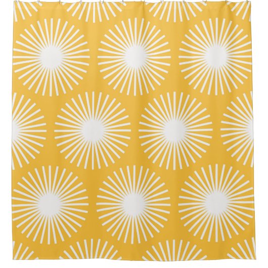 Rideaux De Douche Fleurs simples : design sans couture scandinave. (Devant)