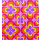 Rideaux De Douche Fleurs Super rétro (Devant)