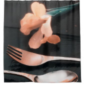 Rideaux De Douche Fleurs sur ardoise, version 4 (Devant)