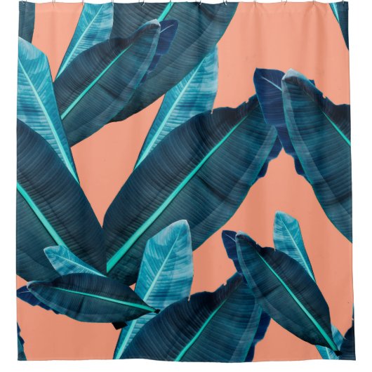 Rideaux De Douche Fleurs tropicales, arrière - plan sans couture bot (Devant)