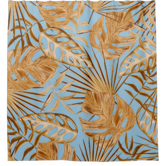 Rideaux De Douche Fleurs Tropicales Vibrantes : Colorées Et Sans Cou