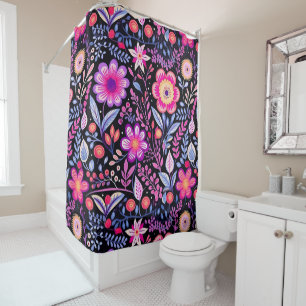 Rideaux De Douche Fleurs vintages de lavande Shabby Chic Floral