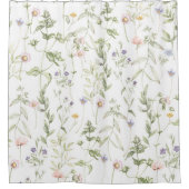 Rideaux De Douche Fleurs Vintages Pastel (Devant)
