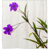 Rideaux De Douche Fleurs violettes dans la brise (Devant)