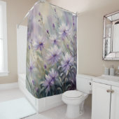 Rideaux De Douche Fleurs violettes douces et romantiques (En situation)