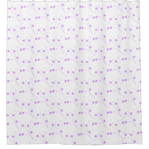 Rideaux De Douche Fleurs violettes Lilac, Petite Impression Florale