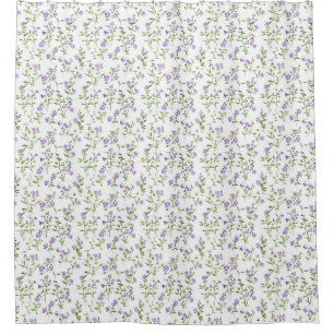 Rideaux De Douche Fleurs violettes minimalistes