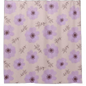 Rideaux De Douche fleurs violettes motif (Devant)